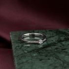 Image 6 of White gold ring with diamond; 0.12 ct.