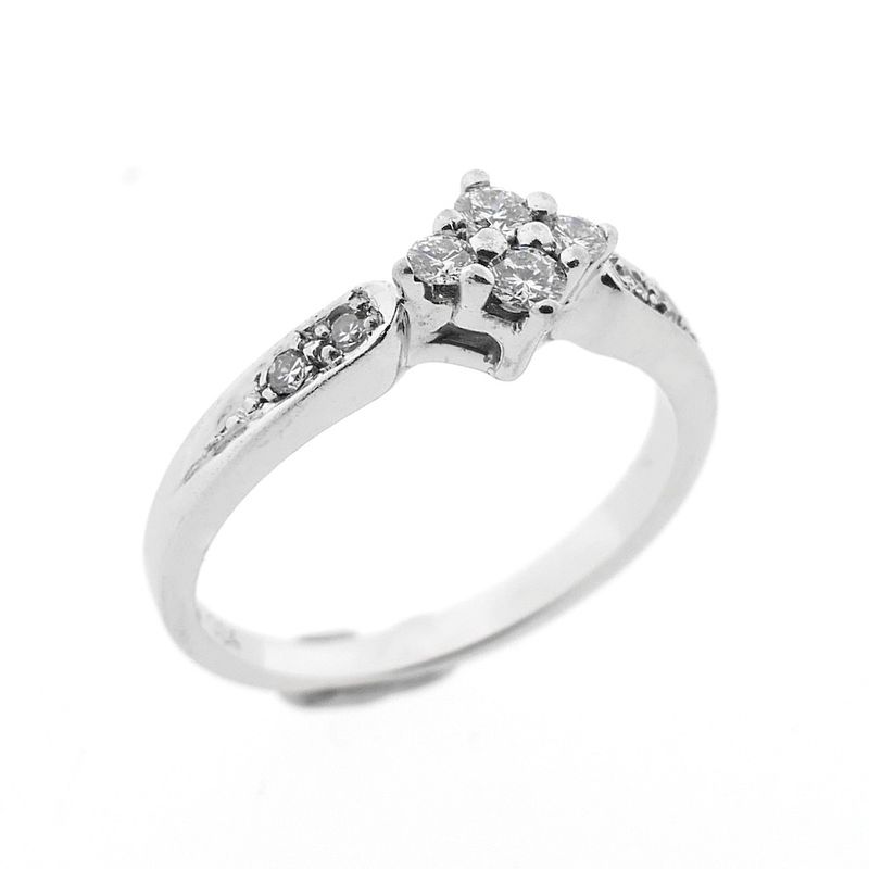 Image 4 of White gold ring with diamonds | 0.24 ct.