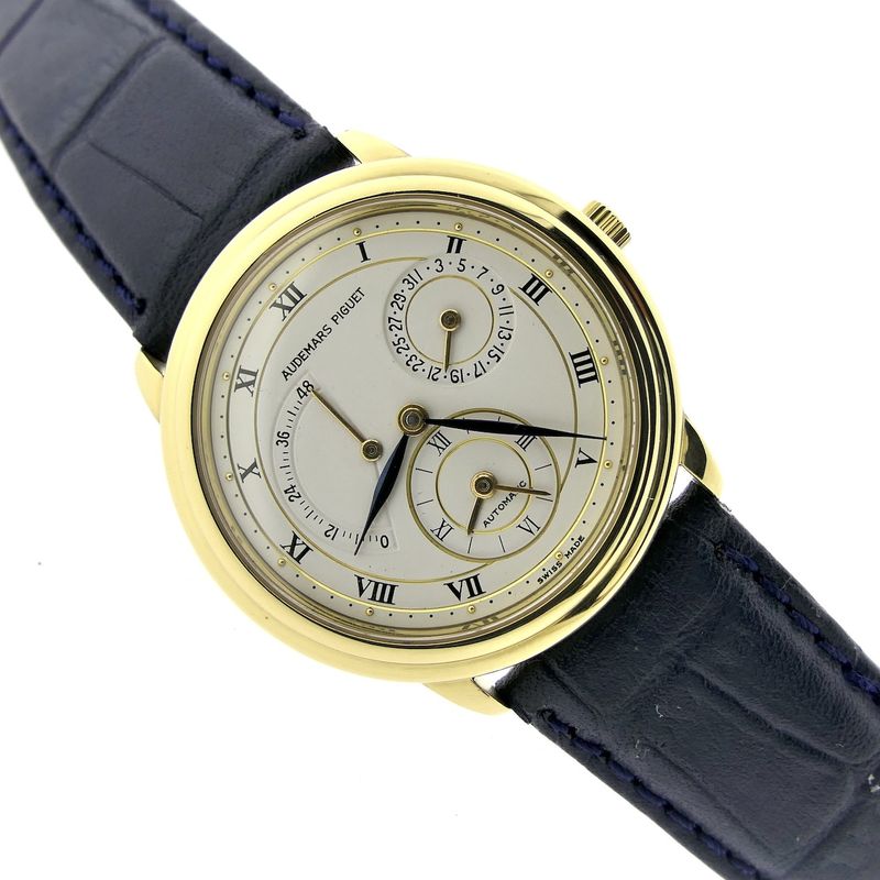 Image 7 of Audemars Piguet 'Dual Time' 25685BA; Automatic 18k gold men's watch