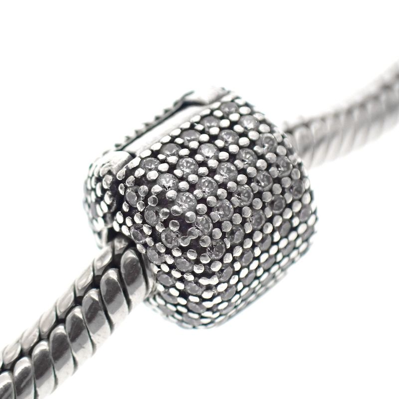 Image 2 of Pandora clip charm; Silver; Pavé