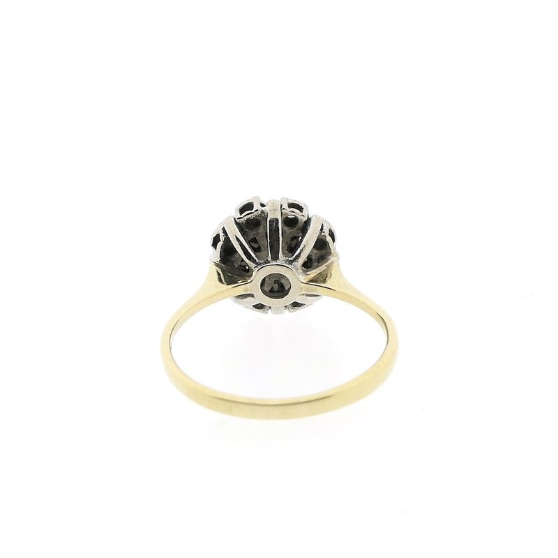 Image 4 of Two-tone gold entourage ring with diamond | 0.23 ct.