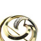 Image 5 of Vintage gold brooch with diamond; 0.14 ct.