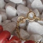 Image 7 of Coarse red coral necklace with gold clasp; Antique/Vintage | 46 cm