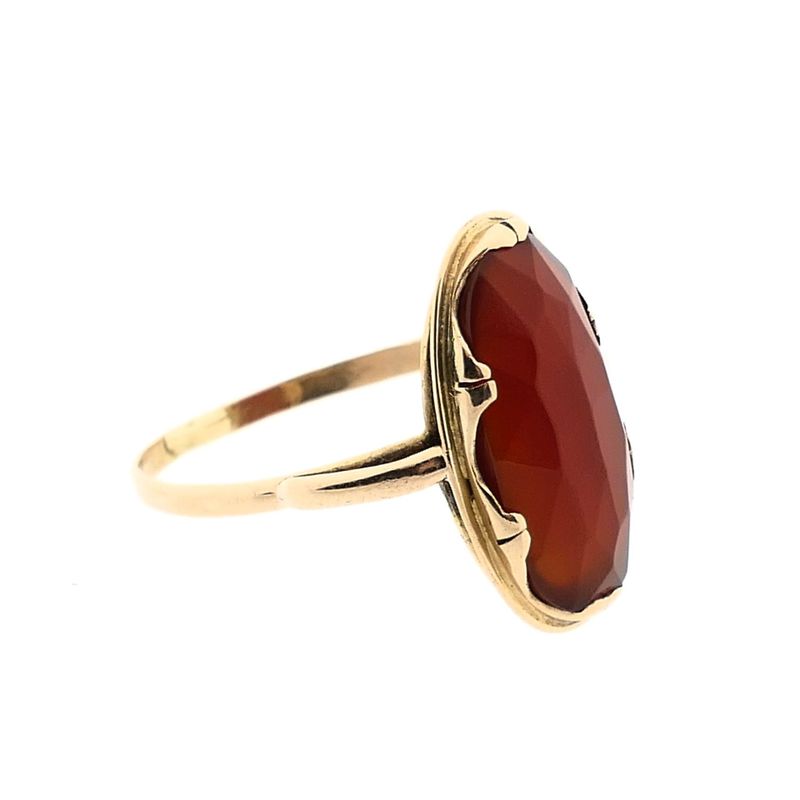 Image 3 of Gold Ring with Carnelian