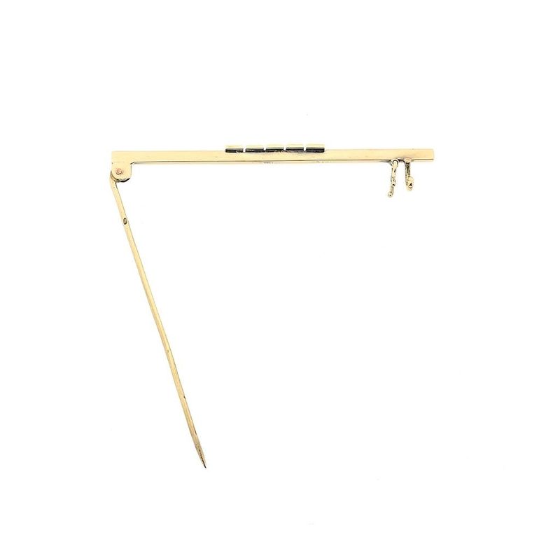 Image 7 of Gold Art Deco brooch with diamond; 0.10 ct.