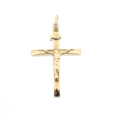 Image 1 of Gold pendant of cross with corpus | INRI