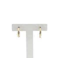 Tricolor gold stud earrings