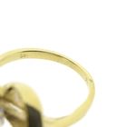 Image 6 of Golden artistic ring with amethyst and diamond | 0.12 ct.