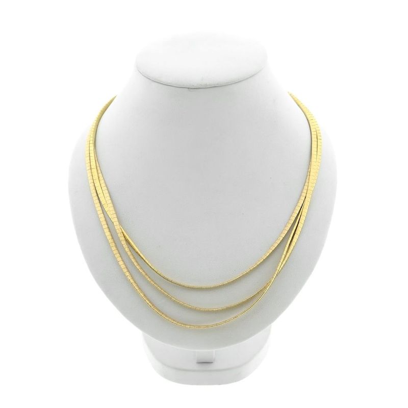 Image 1 of Gold matte Omega link necklace