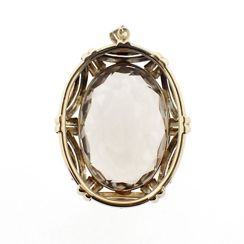 Image 7 of Gold pendant with quartz stone