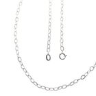 Image 1 of Silver ribbed anchor link chain | 70 cm
