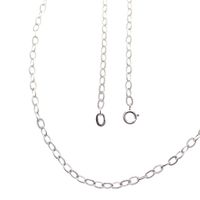 Silver ribbed anchor link chain | 70 cm