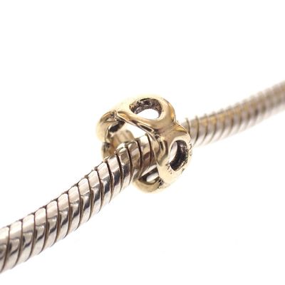 Image 2 of Pandora spacer; Gold; Holes