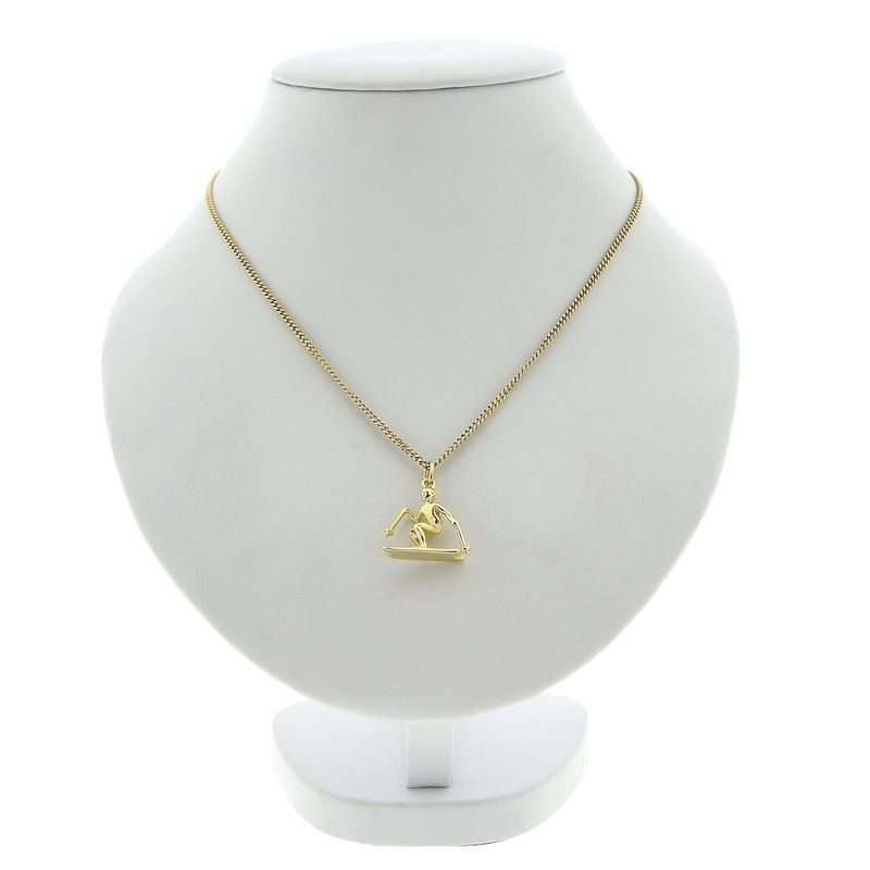 Image 3 of Gold pendant of a skier