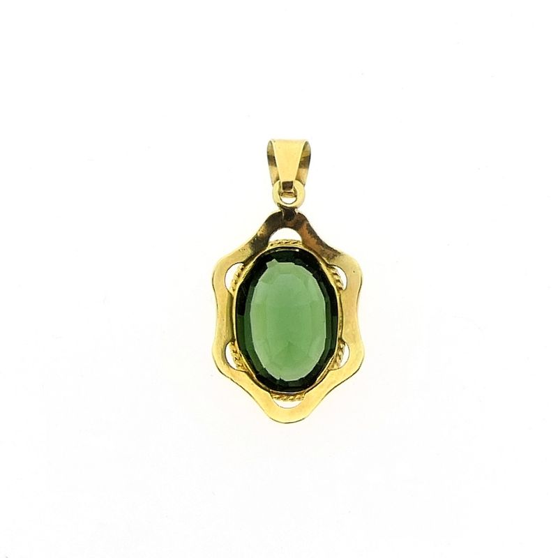 Image 6 of Gold pendant with peridot stone