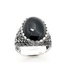 Image 2 of Silver bohemian (signet) ring with onyx stone