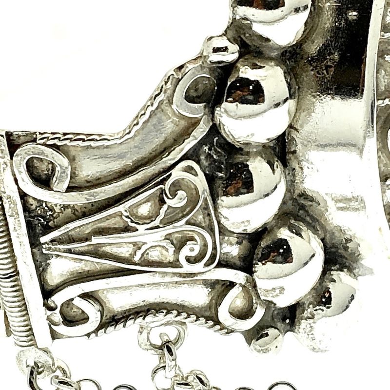 Image 6 of Silver wide bohemian bracelet | Ø 63 mm