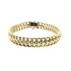 Afbeelding 4 van Gouden Franse gourmetschakel armband | 19 cm