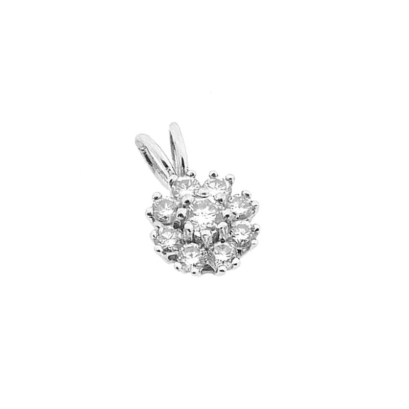 Image 7 of White gold minimalist pendant with diamond | 0.34 ct.