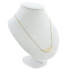 Image 3 of Gold necklace with a fixed pendant and diamond; 0.005 ct. | 42 cm