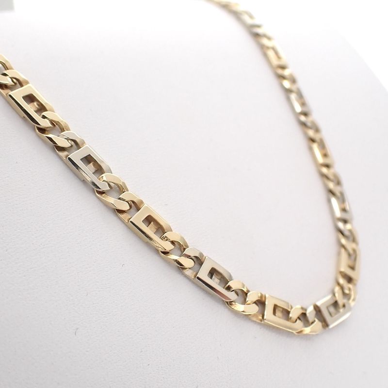 Image 6 of Exclusive; Two-tone gold link chain | 50.5 cm