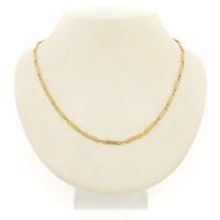 Gold link chain with bars