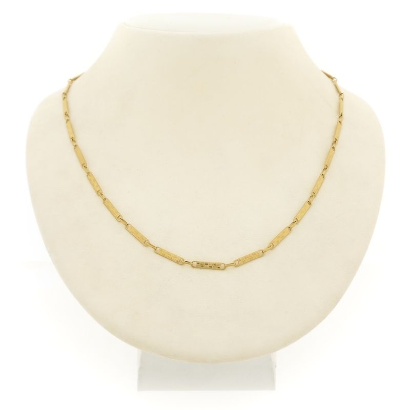 Image 1 of Gold link chain with bars