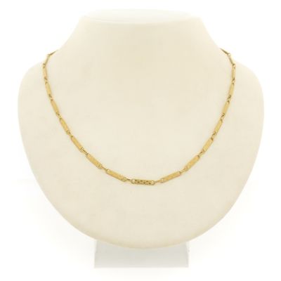 Gold link chain with bars Image 1 of Gold link chain with bars