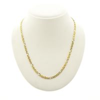 Two-tone gold Figaro link chain