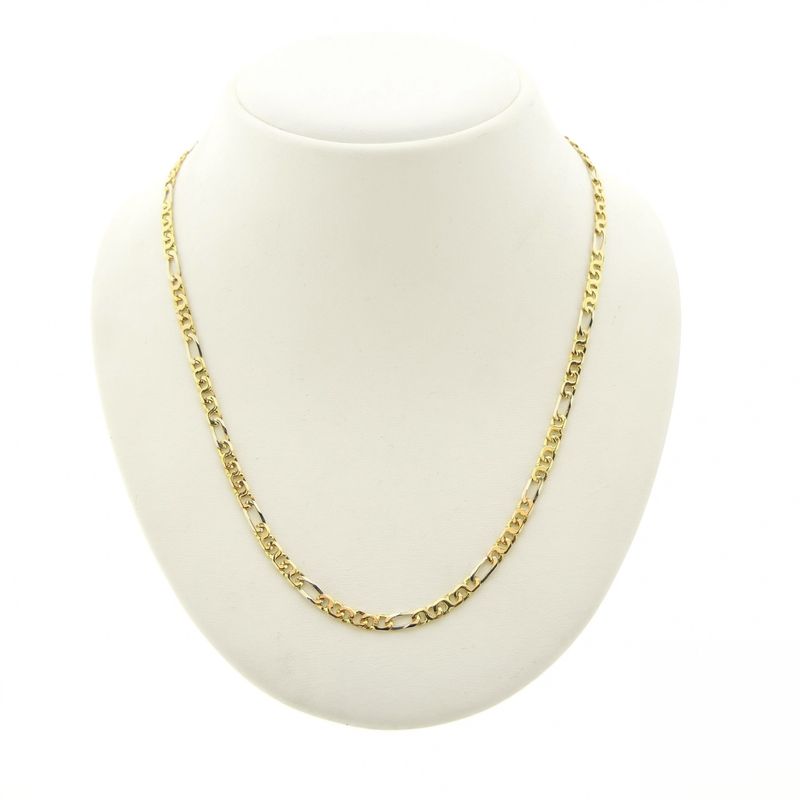 Image 1 of Two-tone gold Figaro link chain