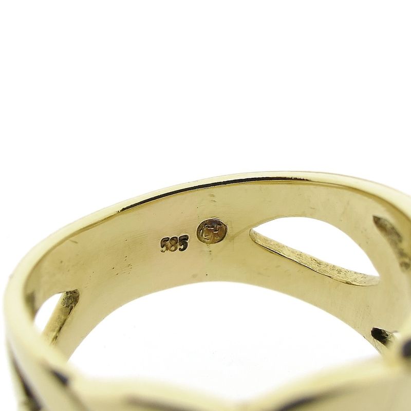 Image 5 of Gold wide braided ring