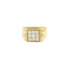 Image 7 of Gold signet ring with zirconia