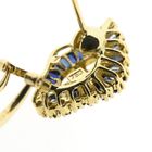 Image 5 of Gold earrings with sapphires and diamonds; 0.20 ct.