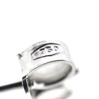 Image 5 of 18 carat white gold solitaire stud earrings with 0.07 ct. diamonds.