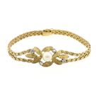 Image 4 of 8 Karat Floral Bracelet with Cultured Pearl and Zirconia