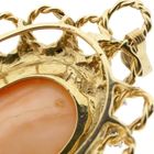 Image 7 of Antique gold pendant with cameo, sapphire and diamonds; 0.21 ct.