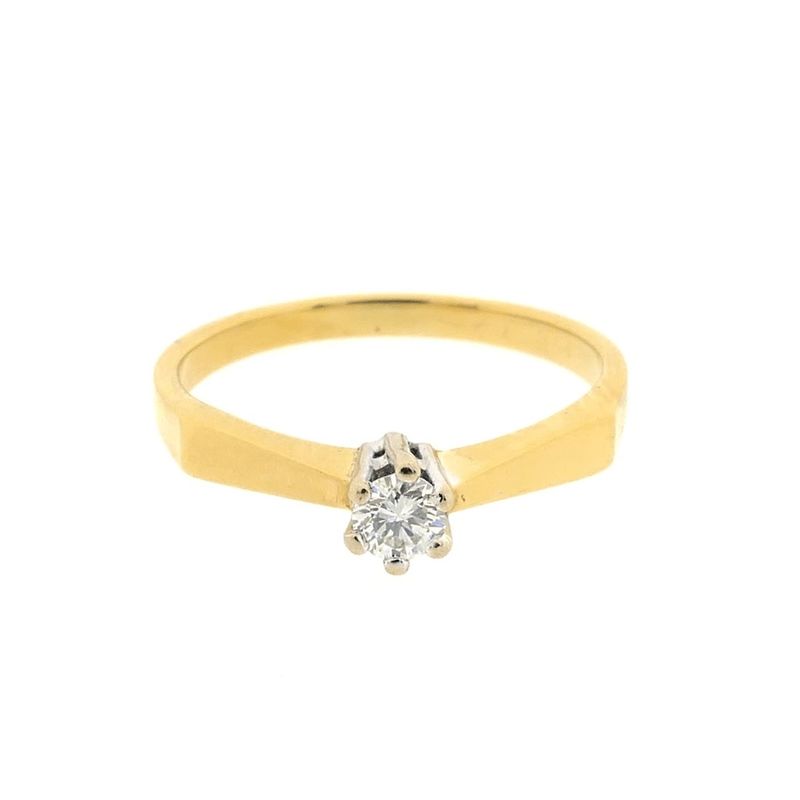 Image 7 of Gold solitaire ring with diamond | 0.15 ct.