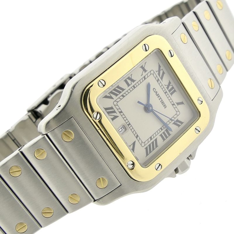 Image 13 of Cartier Santos Galbee; Gold/steel unisex watch