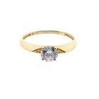 Afbeelding 3 van Gouden solitair ring met zirconia