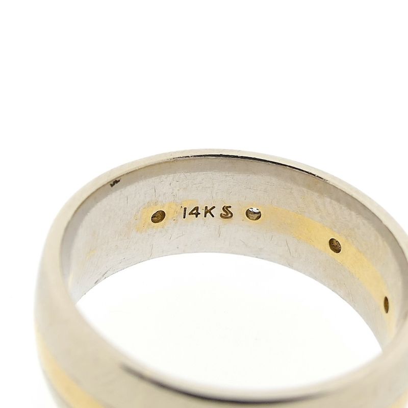 Image 6 of Two-tone gold ring with 0.16 ct diamonds.
