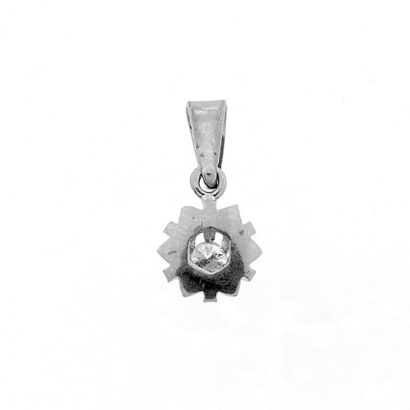 Image 5 of White gold pendant with diamond | 0.05 ct.