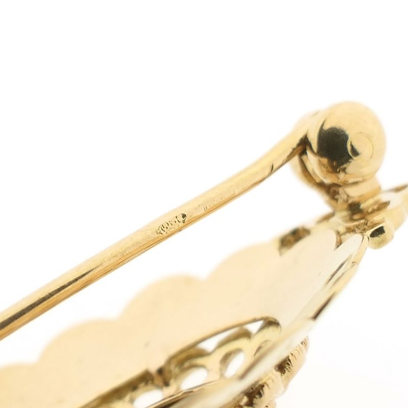 Image 8 of Gold brooch with precious opal