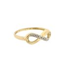 Afbeelding 4 van Gouden infinity ring met diamanten; 0,035 ct.