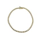 Image 4 of 18K gold tennis bracelet with diamond; 1.06 ct. | 18.5 cm