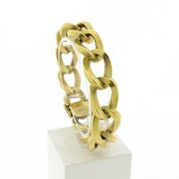 18 carat gold gourmet link bracelet