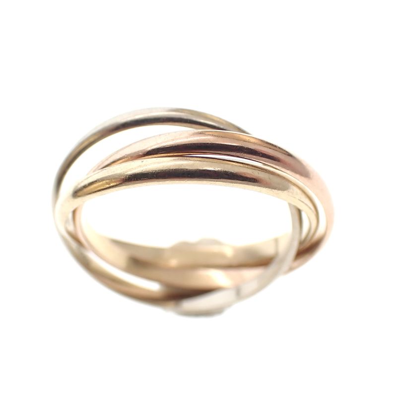 Image 3 of Tricolor gold trinity ring