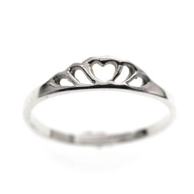Image 2 of Silver ring with heart