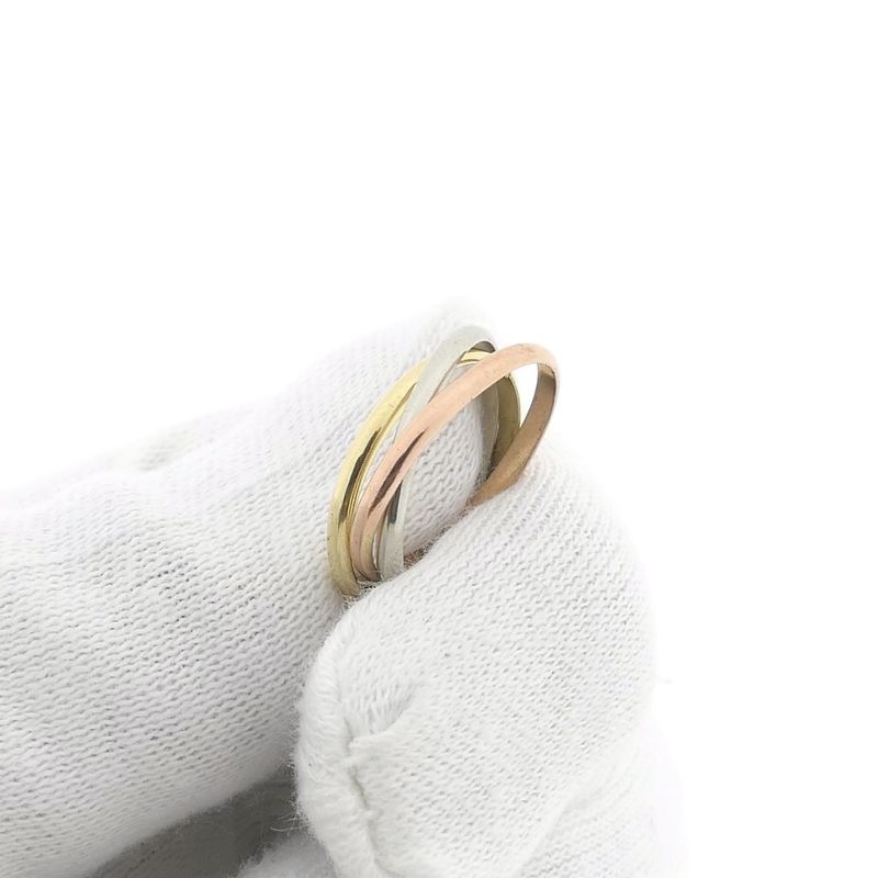 Image 6 of Tricolor gold trinity ring