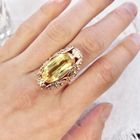 Image 4 of Rose gold butterfly ring set with beryl