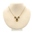 Image 1 of Gold necklace with garnet stones; 43 cm | Uno A Erre